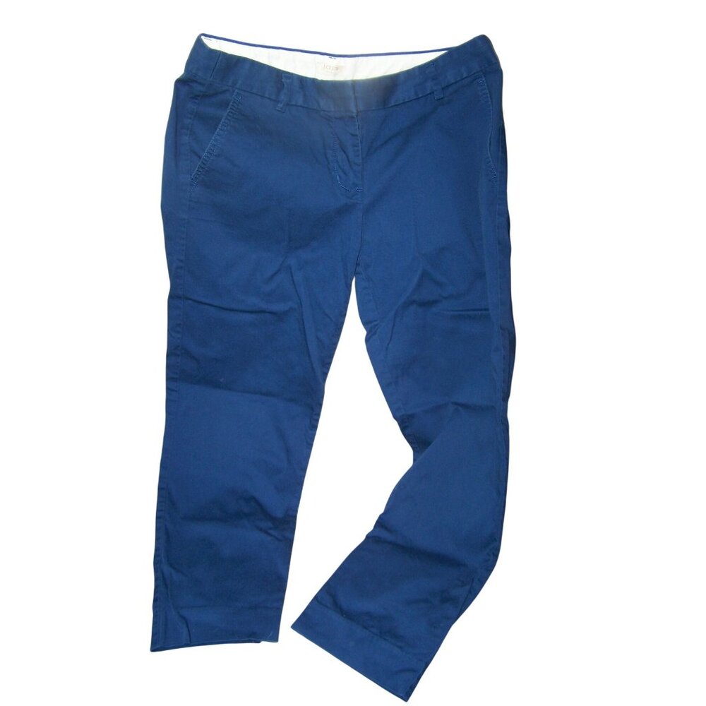 J. Crew Ankle Pants Cropped Size 6 Blue Casual